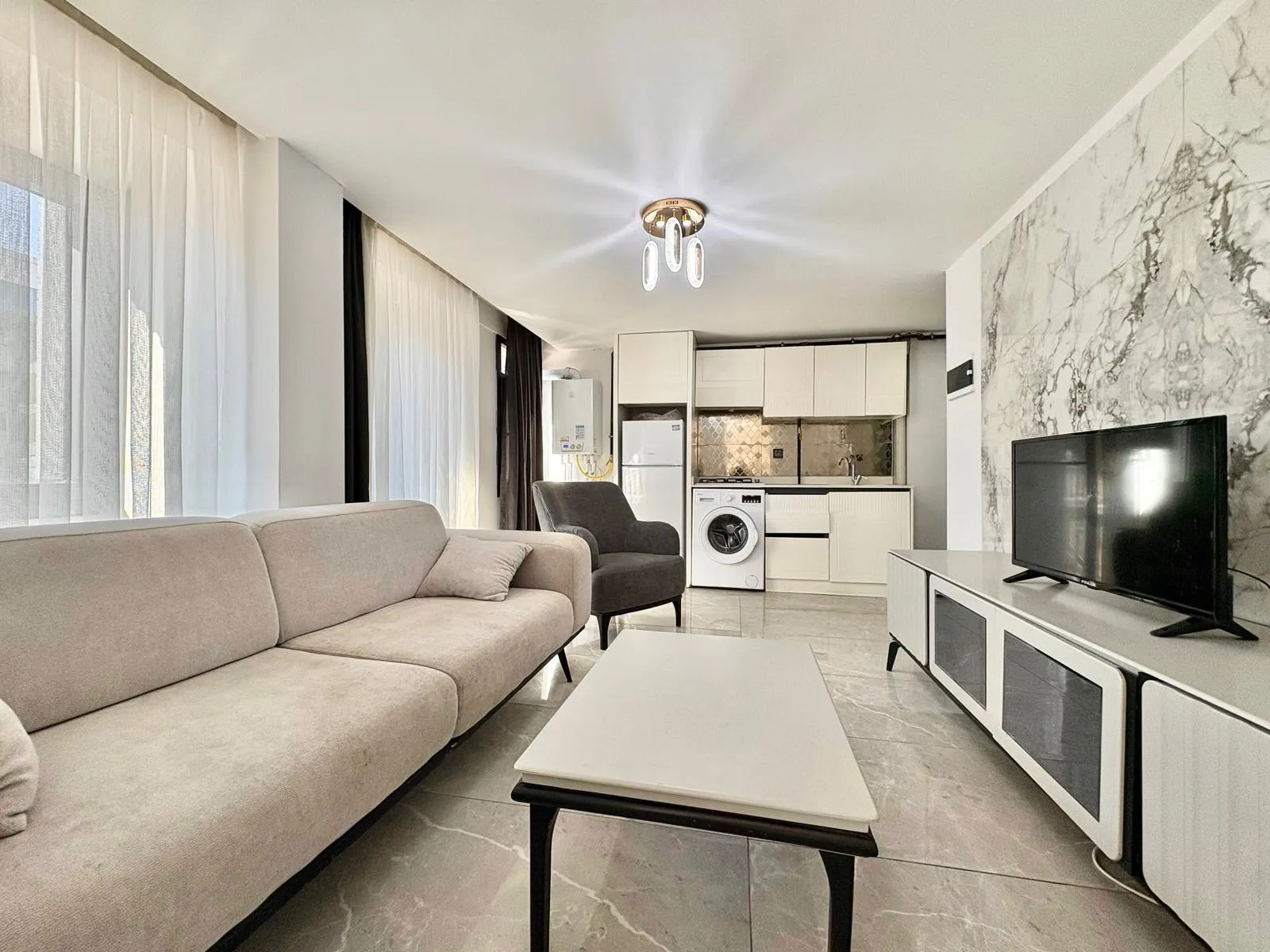 SARAYLAR'DA 1+1(DEPOZİTOSUZ) SIFIR EŞYALI ARA KAT APART DAİRE küçük 2