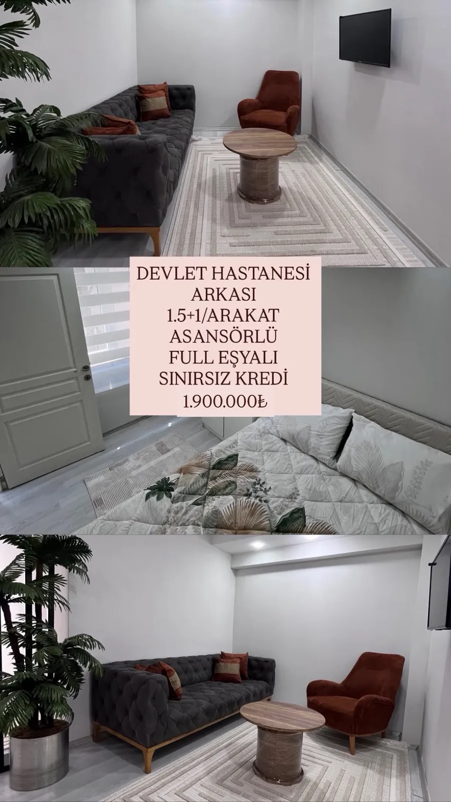 MURATDEDE MH SIFIR EŞYALI APART 